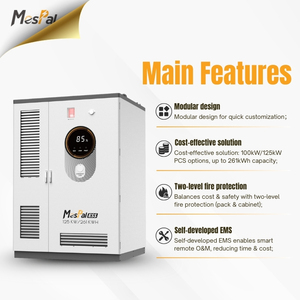 Mespal OEM 125kw 261kwh lưu trữ năng lượng hệ thống pin công nghiệp thương mại ESS năng lượng mặt trời lưu trữ năng lượng container - Product Image 4