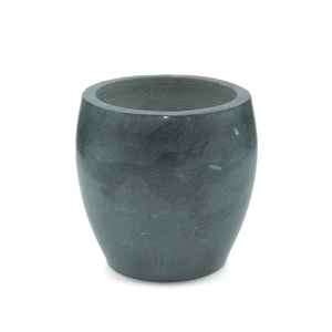Accesorios de baño redondos de tamaño pequeño más vendidos que mantienen el vaso de esteatita de color gris disponible en cantidad a granel de La India - Product Image 1