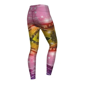 Trending Spandex Polyester Women's High Waist Anti-Bacterial <b>Leggings</b>-High Quality Print Casual Gym Fitness Sports - Product Image 5