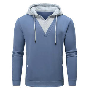 Sweat à capuche décontracté pour homme Speedy Industry, 100 % coton, manches longues, poche kangourou, design color block, broderie technique, hiver - Product Image 1