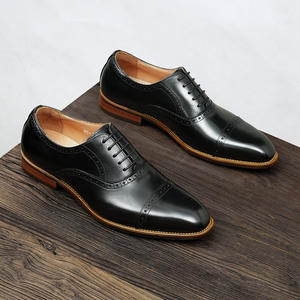 รองเท้าหนังวัวแท้แบบอ็อกซ์ฟอร์ด พร้อมส้นรองรับแรงกระแทกและดีไซน์กันลื่น รองเท้าหนังสำหรับสุภาพบุรุษ - Product Image 2