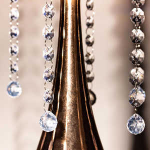 Guirlande de cristal pour mariage, chaînes de perles, décoration de banquet, toile de fond, chaînes faites à la main - Product Image 3