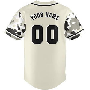 Camisetas de Béisbol al por Mayor, OEM, Lisas, para Sublimación, Completamente Bordadas, Cuello en V - Product Image 2