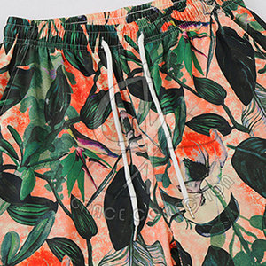 Pantalones cortos de secado rápido de algodón 100% para hombre, transpirables y cómodos con cintura con cordón, logotipo personalizado, diseño de cintura media para verano - Product Image 3