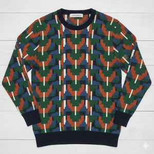 เสื้อสเวตเตอร์ถักลายวินเทจแนวย้อนยุคคอมพิวเตอร์คอกลมแนวแฟชั่นยอดนิยมใหม่ฤดูใบไม้ผลิสุดหรู - Product Image 6