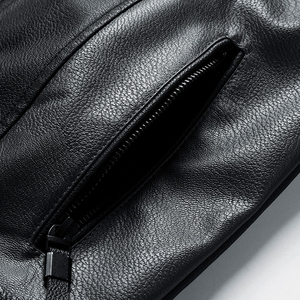 Vestes en cuir de vache véritable entièrement personnalisées pour hommes Veste en cuir à bas prix fabriquée au Pakistan - Product Image 6