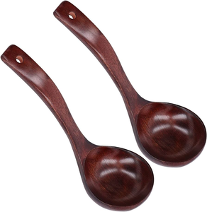 Las mejores tendencias de madera té café postre sopa cuchara cubiertos madera sopa servir cuchara mango largo al costo más bajo - Product Image 6