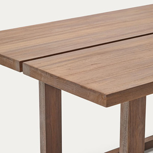 Mesa de Comedor Minimalista de Madera de Teca, Muebles de Exterior Sólidos para el Hogar o la Villa, Diseño de Estructura Duradera para Uso en el Patio - Barces - Product Image 3