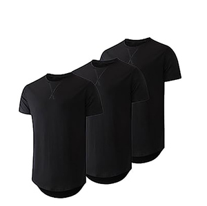 Vente en gros T-shirts gris à col rond en coton avec logo imprimé sur mesure T-shirt uni décontracté de grande taille à manches courtes pour hommes - Product Image 1