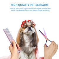 Kit de toilettage pour chiens Ariston International, 5 pièces, ensemble de ciseaux professionnels en acier inoxydable et cuir, tondeuse pour animaux de compagnie, soin des cheveux, coupe