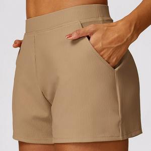 Shorts de sport et de yoga taille haute pour femme, avec poches, séchage rapide, pour la course et le tennis, collection 2026 - Product Image 2