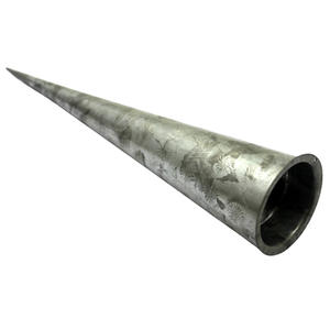 Support de bougie en forme de cône en métal de taille moyenne en cuivre brun pour Noël et décoration de table - Product Image 2