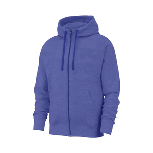 Sweat à capuche zippé en coton mélangé avec logo personnalisé, lourd, surdimensionné, brodé, streetwear d'hiver pour homme, polaire - Product Image 1