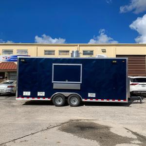 Camion de cuisine mobile, remorque de 4,8 m en acier inoxydable, simple essieu, alimentation intégrée, utilisation extérieure, certifié UE, résistant à la rouille - Product Image 1