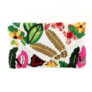 Pochette de créateur faite à la main avec broderie de perles de cristal pour les soirées nuptiales et les événements Ele par glowin fashion - Product Image 4