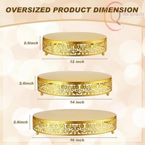 Base para Pastel de Metal de Lujo con Atractivo Artístico, Agrega Elegancia a Exhibiciones de Postres y Pasteles - Product Image 2