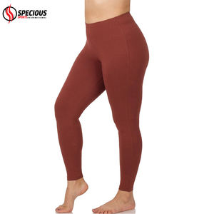 Leggings de Yoga Largos para Mujer, Hechos a Medida al por Mayor, Spandex/Poliéster, Elásticos en Cuatro Direcciones, Color Sólido, Tallas Grandes, Oscuros - Product Image 5