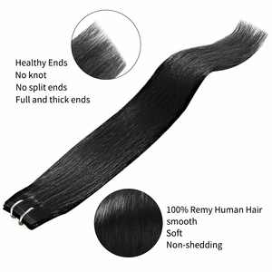 14-28 pulgadas <span class=keywords><strong>Remy</strong></span> doble dibujado Clip de cabello humano en extensiones para mujeres marrón oscuro 8 o 10 piezas Clip en 100% extensiones de cabello humano - Product Image 5