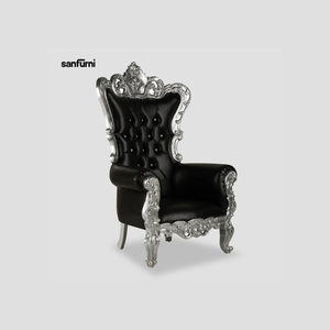 Silla de comedor de estilo francés tradicional clásica de lujo moderna silla de trono de caoba de teca Sungkai Mindi Jackfruit silla de madera de roble - Product Image 3