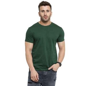 Camiseta de manga corta con cuello redondo informal para hombre, Jersey de alta calidad, 100% de algodón, secado rápido, personalizable, Color sólido, teñido liso - Product Image 1