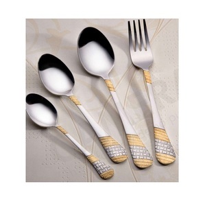 Best Seller Eco-Friendly Stainless Steel Flatware Spoons Set Handmade Unique Design <b>Salad</b> Servers Restaurant Hotel <b>Salad</b> <b>Tools</b> - Product Image 2