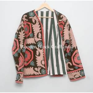 Chaqueta Corta Suzani de Terciopelo Bordado de Algodón de Primera Calidad, Estilo Bohemio, Clásica y Elegante, Superventas 2025 - Product Image 2