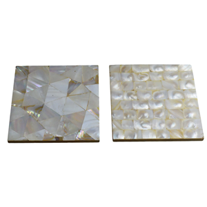 Sous-verres en bois massif de luxe écologique support bricolage tasse à thé carrée motif de Style féerique pour cadeaux d'affaires époxy amélioré - Product Image 2