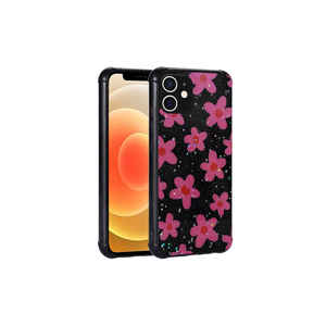 Funda de Teléfono Netzy Shiny de Lujo con Diseño de Flores Brillantes en TPU, Acrílico y Silicona para iPhone 12 4G, Ofrece Excelente Protección para la Cámara - Product Image 1