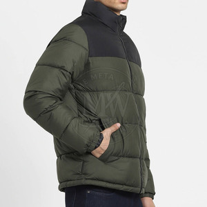 2025 Venta en línea Chaquetas acolchadas casuales El mejor material de cuello alto con logotipo frontal personalizable para la etiqueta privada de invierno - Product Image 2
