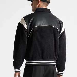 Veste universitaire unisexe à col montant, respirante, personnalisable, streetwear, baseball, lettreman, décontractée, mode, vêtement d'extérieur, devant en laine - Product Image 3