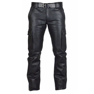 Ropa de calle, diseña tu propia fábrica, pantalones de cuero para mujer, recién llegados, servicio OEM, moda única, pantalones de cuero para mujer - Product Image 3