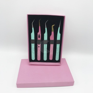 Caja de tarjetas personalizada, pinzas de acero inoxidable sostenibles, Punta puntiaguda, pinzas de Punta dorada, múltiples opciones de recubrimiento en polvo - Product Image 3