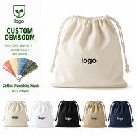 Sac à poussière en toile personnalisé avec cordon de serrage, pochette en tissu de coton écologique, sac de rangement réutilisable avec logo imprimé, sac personnalisé avec logo OEM