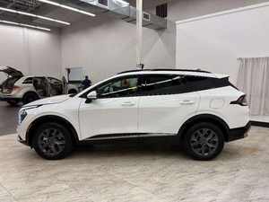 Blanco limpio 2024 K i a Sportage Hy Brid SX-Prestige AWD con asientos de cuero Sistema de navegación Arranque remoto Techo solar Android Auto - Product Image 3