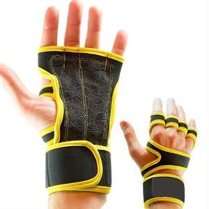 Guantes de neopreno antideslizantes para gimnasio Relleno de silicona Muñequera Guantes de entrenamiento Pull Ups Entrenamiento cruzado Guantes de fitness de silicona - Product Image 3