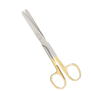 ISO 13485 MDR Acier inoxydable allemand de haute qualité 420SUSJ2 Pansement manuel réutilisable Ciseaux d'opération ronds/ronds médicaux - Product Image 5