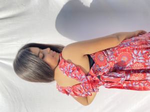 Vestidos hasta la rodilla para mujer de verano con estilo informal de aspecto más adorable, manga larga, estampado Floral, cuello en V, lavable natural - Product Image 6