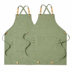 Premium Canvas Heavy Duty Oil-Resistant Reusable Bib Gardening Milk Tea Restaurant <b>Kitchen</b> Cooking Adjustable Waist Multiple - Product Image 1