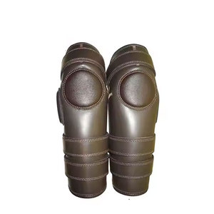 Rodilleras de seguridad de protección ecuestre hechas a medida de alta calidad, rodilleras para montar a caballo, calzones blindados con certificación CE, cubierta de cuero - Product Image 5