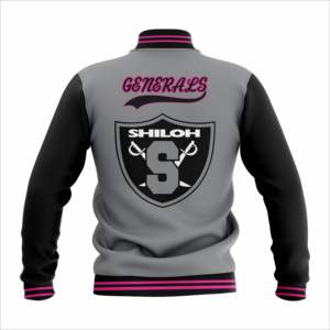 Veste universitaire brodée en gros pour hommes en laine/viscose, patchs personnalisés sublimés, devant uni, design de lettres, réversible - Product Image 2