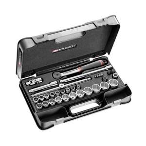 Jeu de douilles métriques Facom 1/2'' à 12 points (35 pièces) Ensembles d'outils - Product Image 1