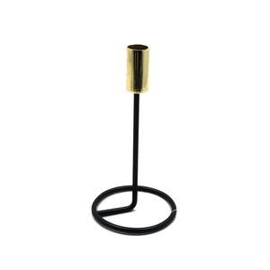 Portavelas cónico de Metal de diseño de tendencia acabado plateado y negro para el hogar y la decoración de mesa de Navidad velas hechas a mano - Product Image 3