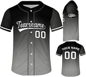 Nueva camiseta de béisbol-Uniforme deportivo con botones impreso personalizado-Camisetas de béisbol personalizadas para hombres, mujeres, jóvenes - Product Image 1