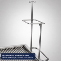 Table d'opération vétérinaire hydraulique ultra-compacte en acier inoxydable professionnel avec pédale pour clinique vétérinaire et chirurgie