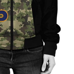 Sigma Gamma Rho SGRho Satin Bomber <b>Jacket</b> Blue Gold Greek 1922 Embroidered Sorority Womens Fashion - Product Image 5