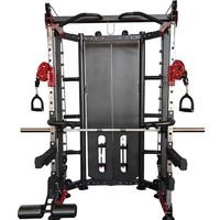 Équipement de musculation commercial multifonctionnel : Rack de squat et machine Smith pour entraînement complet