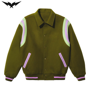 Lightweight Professional College Varsity Winter <b>Jackets</b> Unisex Customized Logo Vintage Style Baseball Camouflage Embroidery - Product Image 1