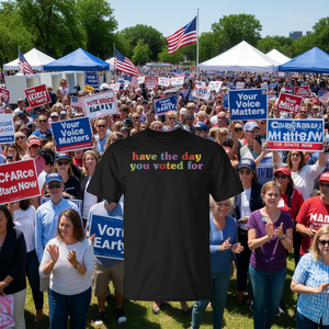 T-shirt Vote for Change con citazione ispiratrice per campagne politiche e coinvolgimento elettorale - Product Image 3