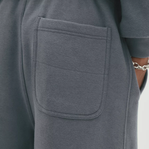 Vente en Gros Logo Personnalisé Lavage à l'Acide Hiver Polaire Lourd 2 Pièces Surdimensionné Homme Athleisure Ensemble de Survêtement Marque Privée - Product Image 3