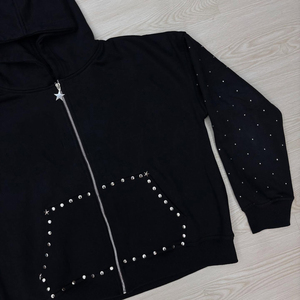 Sweat à capuche pour hommes 100% coton lourd de haute qualité pull de luxe surdimensionné avec impression bouffante broderie sweats à capuche imprimés personnalisés - Product Image 1